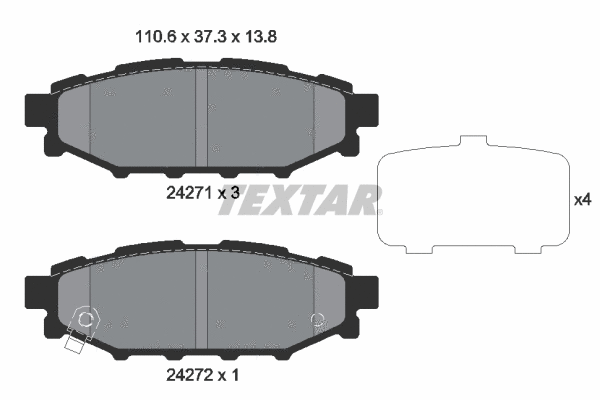 Brake Pad Set, disc brake (2427101)