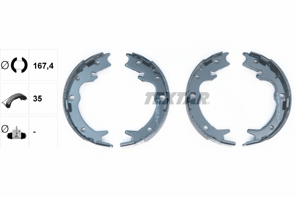 Brake Shoe Set, parking brake (91062800)