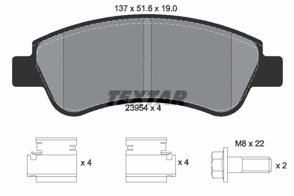Brake Pad Set, disc brake (2395401)