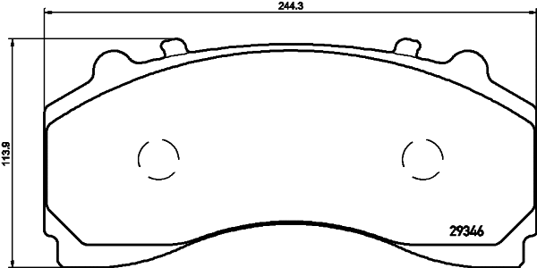 Brake Pad Set, disc brake (2934601)