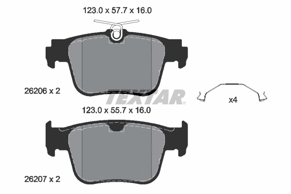 Brake Pad Set, disc brake (2620601)