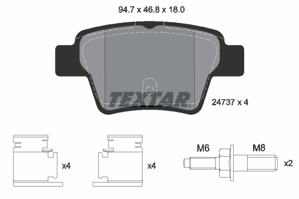 Brake Pad Set, disc brake (2473701)