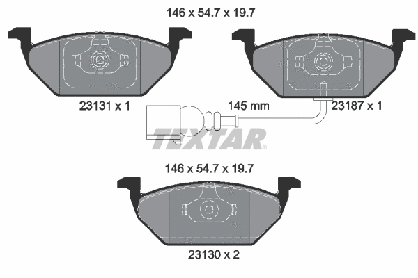 Brake Pad Set, disc brake (2313101)