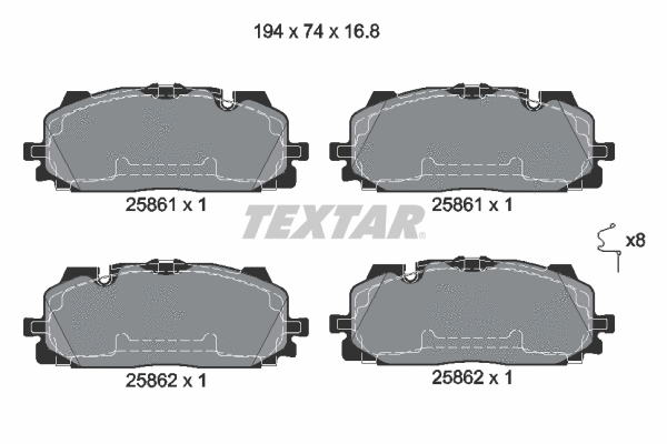 Brake Pad Set, disc brake (2586101)