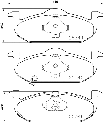 Brake Pad Set, disc brake (2534401)