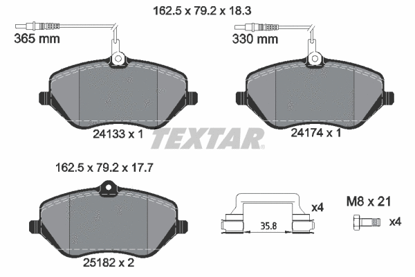 Brake Pad Set, disc brake (2413303)