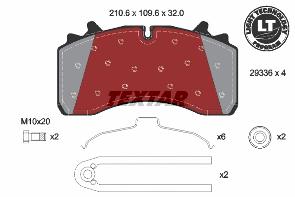 Brake Pad Set, disc brake (2933601)