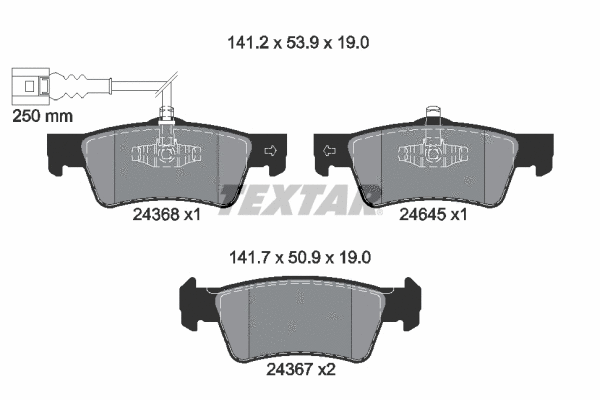 Brake Pad Set, disc brake (2436801)