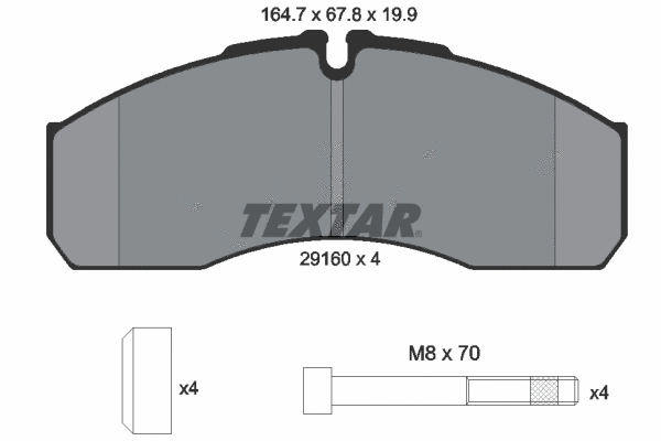 Brake Pad Set, disc brake (2916004)