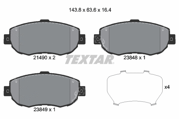 Brake Pad Set, disc brake (2149001)