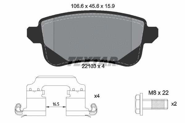 Brake Pad Set, disc brake (2210301)