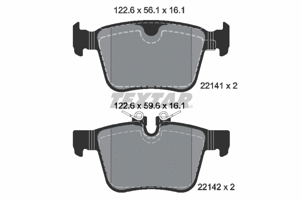Brake Pad Set, disc brake (2214101)