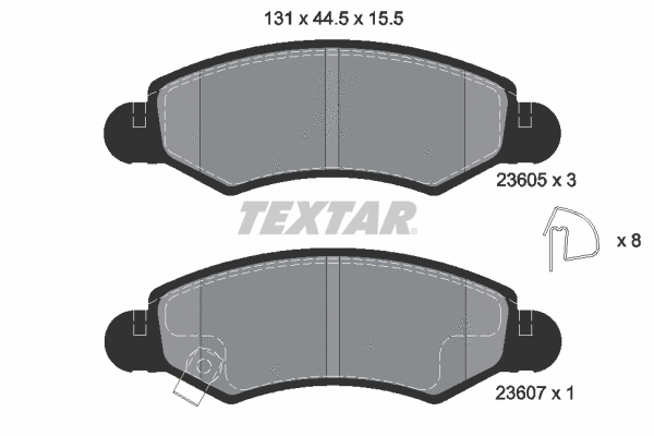 Brake Pad Set, disc brake (2360501)