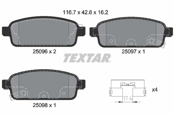 Brake Pad Set, disc brake (2509681)