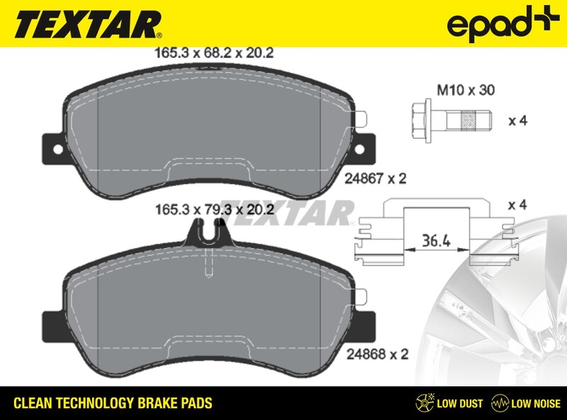 Brake Pad Set, disc brake (2486701CP)