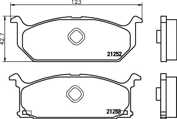 Brake Pad Set, disc brake (2125202)