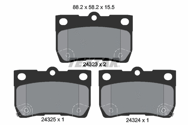Brake Pad Set, disc brake (2432301)