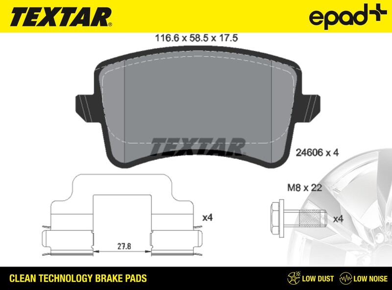 Brake Pad Set, disc brake (2460601CP)