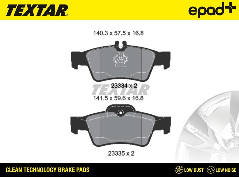 Brake Pad Set, disc brake (2333403CP)