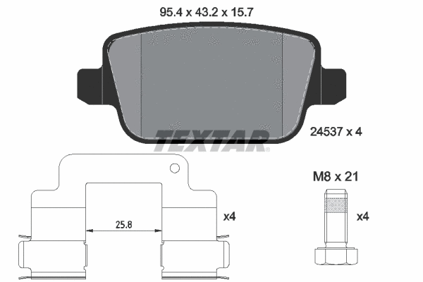Brake Pad Set, disc brake (2453701)