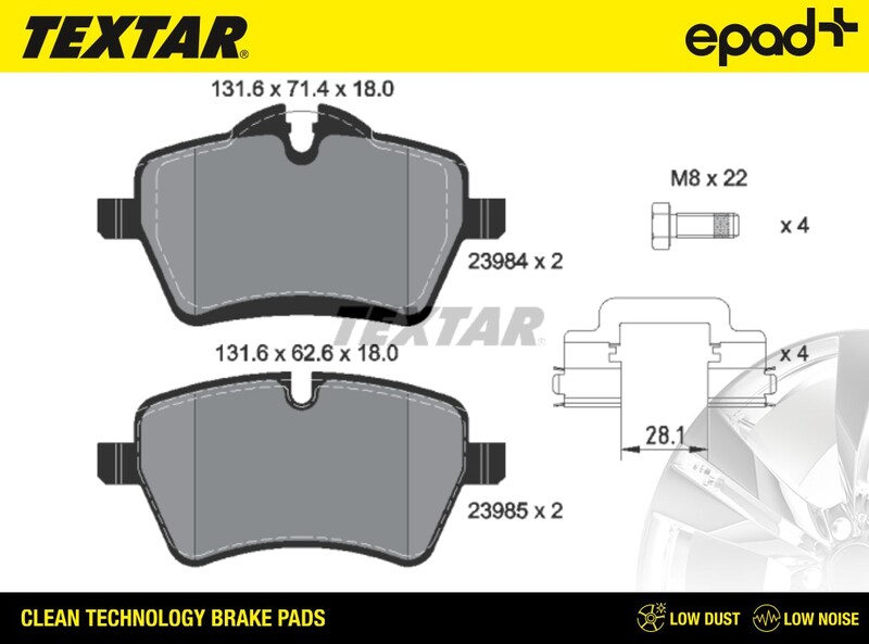 Brake Pad Set, disc brake (2398404CP)
