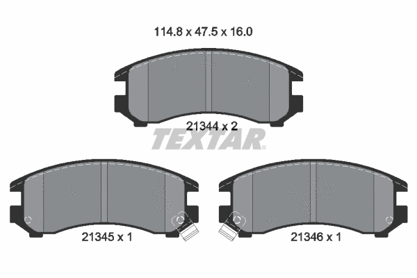 Brake Pad Set, disc brake (2134401)