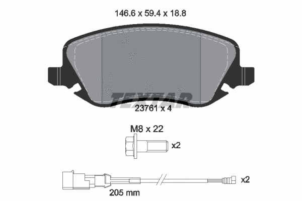 Brake Pad Set, disc brake (2376101)