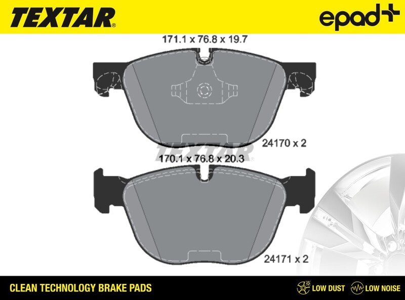 Brake Pad Set, disc brake (2417001CP)