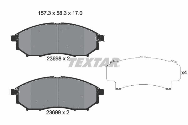 Brake Pad Set, disc brake (2369803)