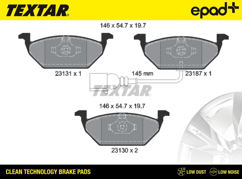 Brake Pad Set, disc brake (2313101CP)