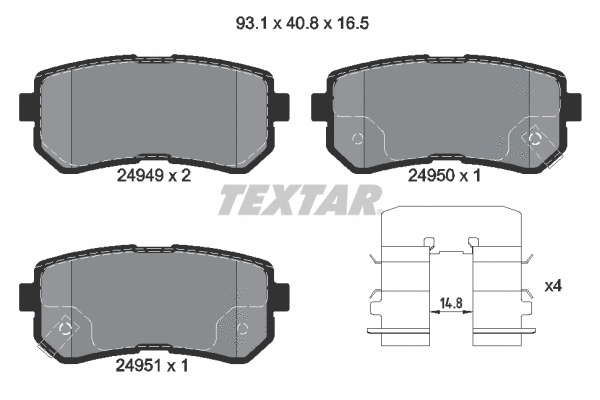 Brake Pad Set, disc brake (2494901)