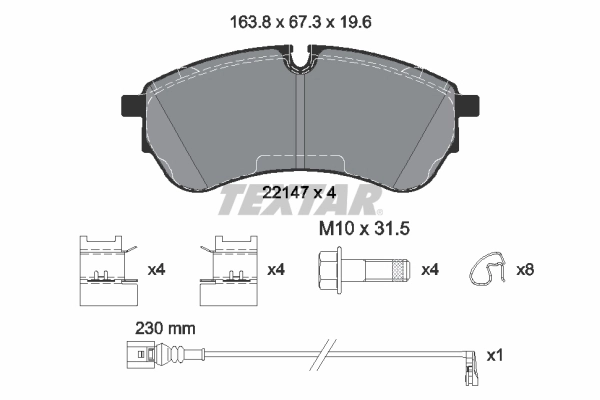 Brake Pad Set, disc brake (2214703)