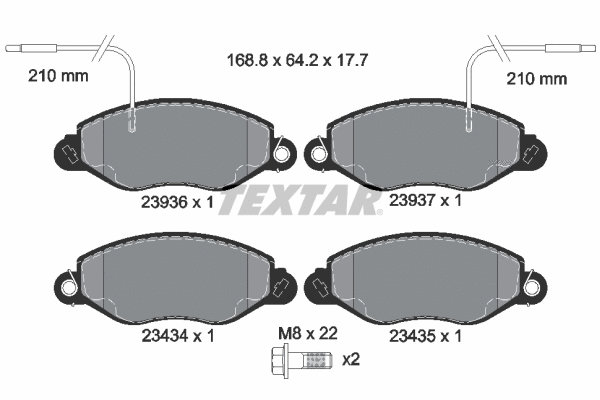 Brake Pad Set, disc brake (2393601)