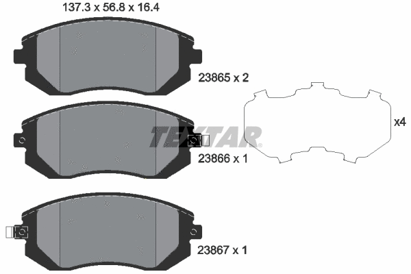 Brake Pad Set, disc brake (2386501)