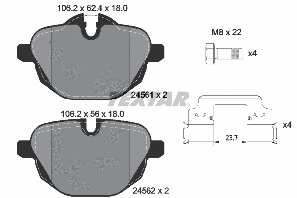 Brake Pad Set, disc brake (2456101)