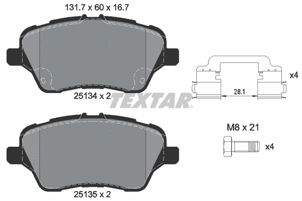 Brake Pad Set, disc brake (2513402)