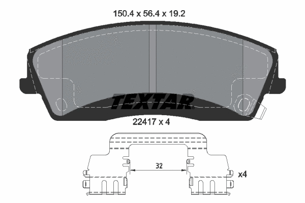 Brake Pad Set, disc brake (2241701)