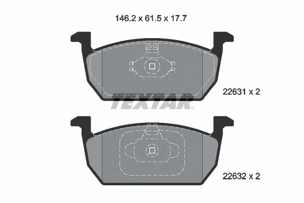 Brake Pad Set, disc brake (2263101)