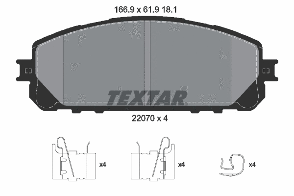 Brake Pad Set, disc brake (2207001)
