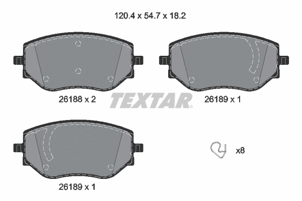 Brake Pad Set, disc brake (2618801)
