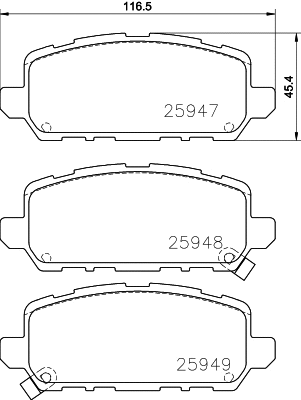 Brake Pad Set, disc brake (2594703)