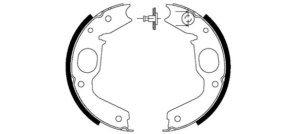 Brake Shoe Set, parking brake (91056900)