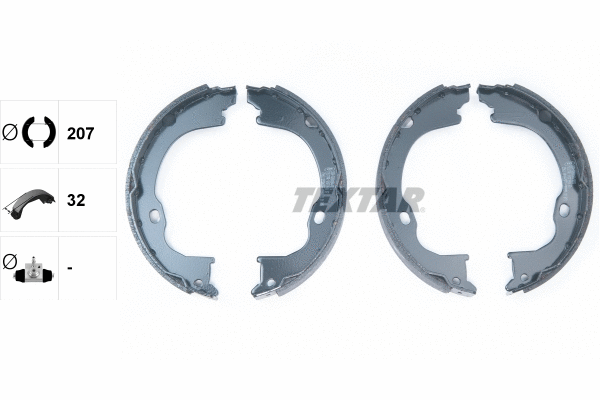 Brake Shoe Set, parking brake (91073500)