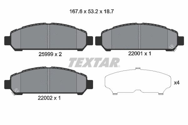 Brake Pad Set, disc brake (2599901)