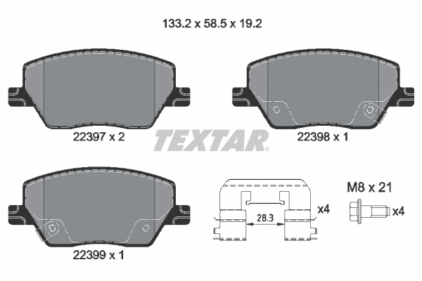 Brake Pad Set, disc brake (2239701)