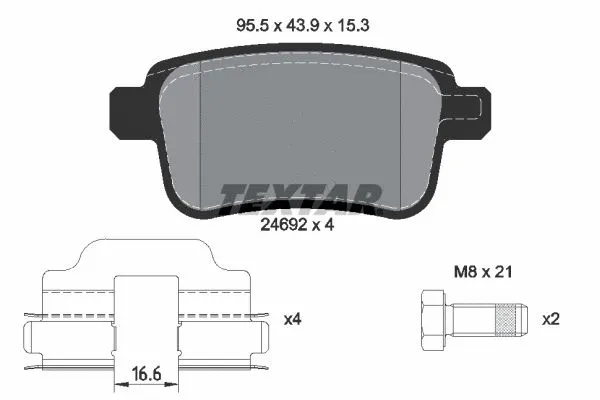 Brake Pad Set, disc brake (2469201)