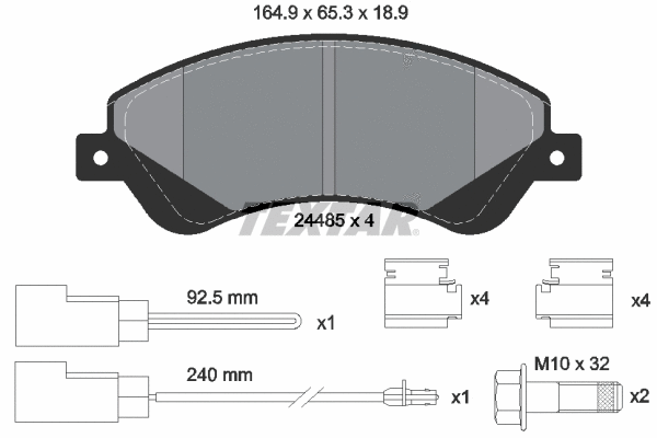 Brake Pad Set, disc brake (2448501)