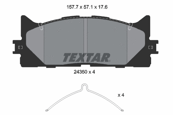 Brake Pad Set, disc brake (2435001)