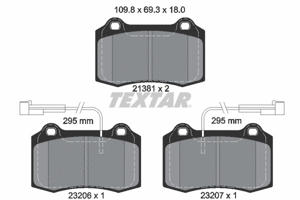 Brake Pad Set, disc brake (2138103)