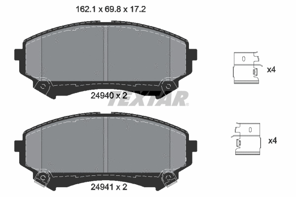 Brake Pad Set, disc brake (2494001)
